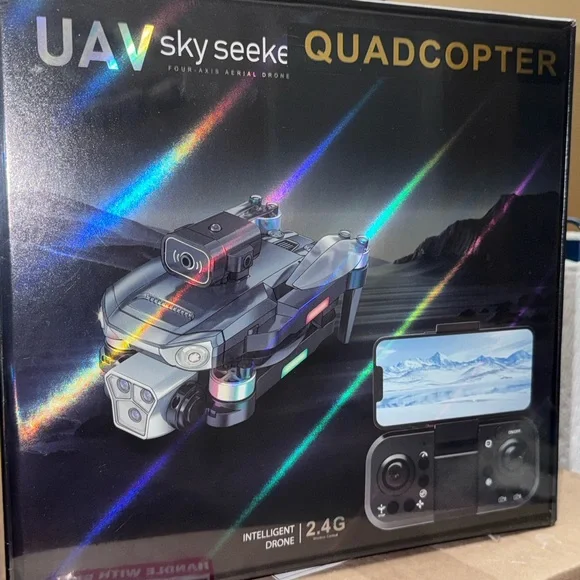 UAV Sky Seeker Quadcopter Drone in Black